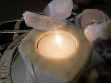 Load image into Gallery viewer, POLISHED APATITE T-LIGHT HOLDER – 3″X1″